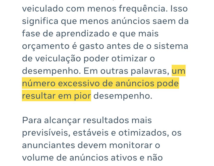 Print: Anúncios demais pioram o desempenho