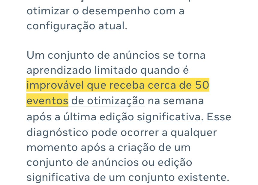 Print da página oficial: O que é aprendizado limitado